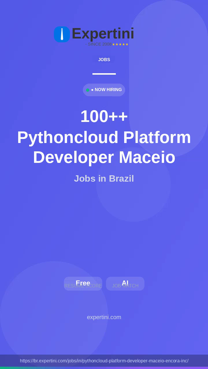 64,059+ Pythoncloud Platform Developer Maceio Encora Inc Jobs in Brazil — Top Companies Hiring August 2026